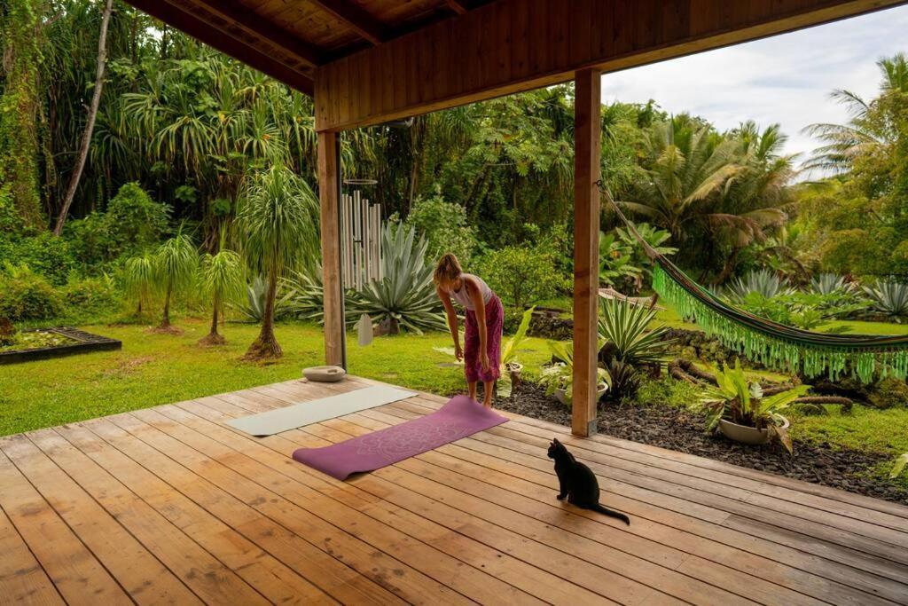 Jungle Haven Ocean Front Eco Villa On Fruit Farm Pahoa Exterior photo